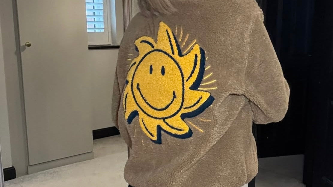 Sarah Jayne Dunn wears Samii Ryan Fleece Jacket