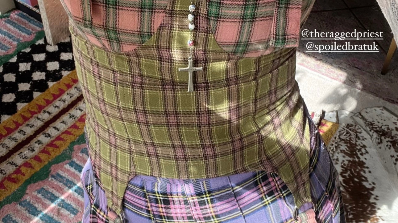 The Ragged Priest Tartan Cami Corset Top - Official The Ragged Priest Stockist