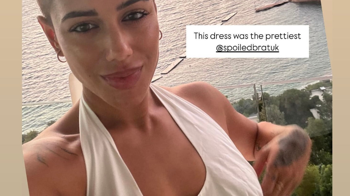 Malin Andersson wears Frankies Bikinis Dress from Spoiled Brat