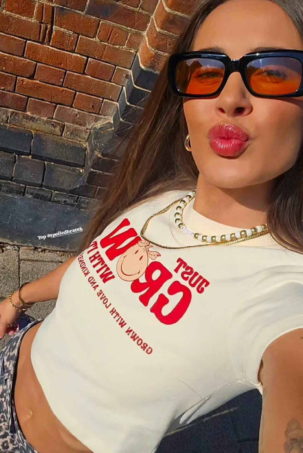 Fashion Blogger Alex wears our Samii Ryan x Smileyworld Tee - Spoiled Brat