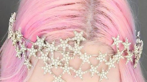 Kayla Hadlington wears our Star Halo Crown - Spoiled Brat