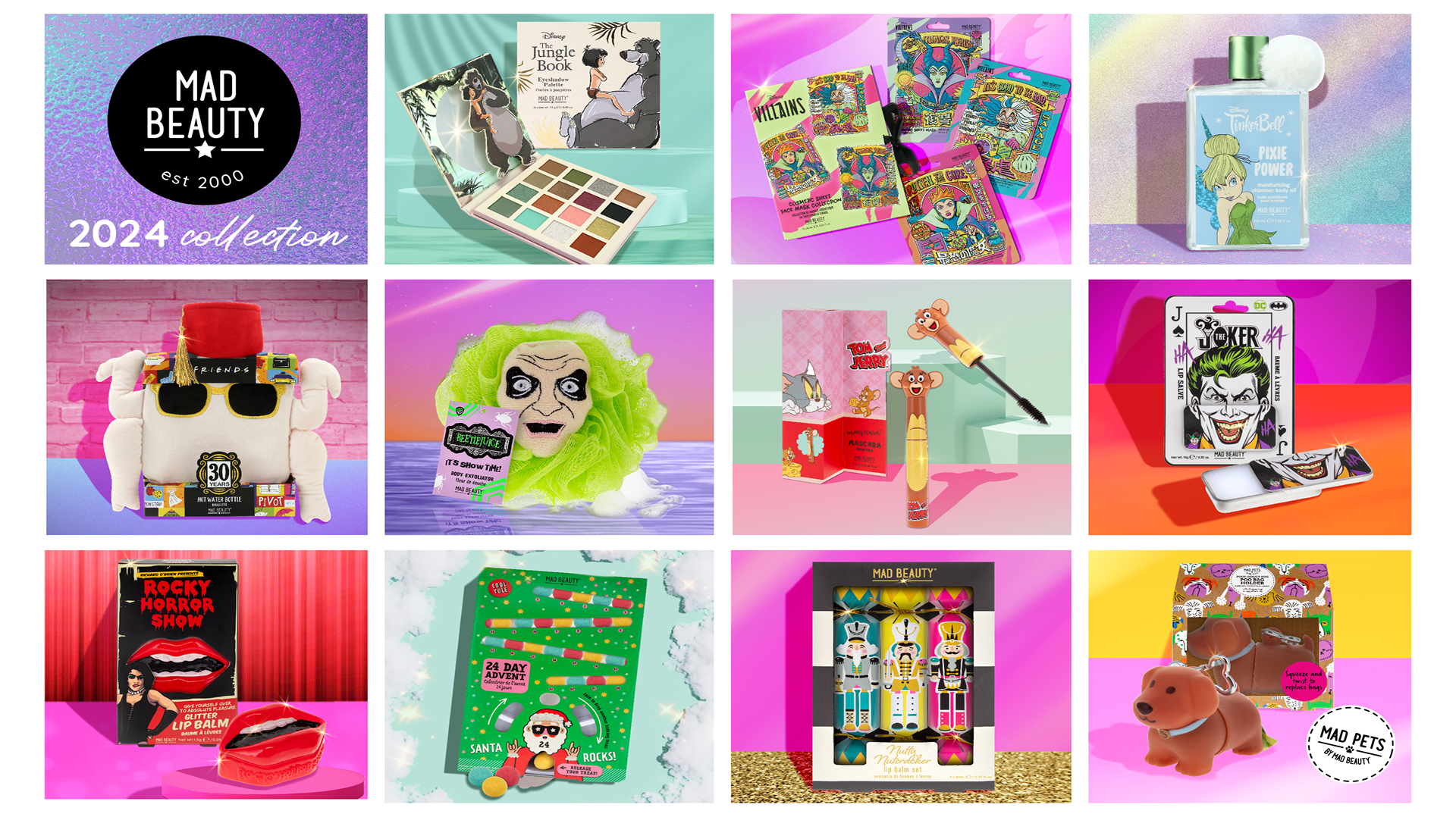 Mad Beauty AW24 Collabs - Jungle Book, Beetlejuice, Tinkerbell and More