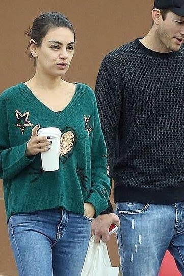 Mila Kunis wears Wildfox Clementine Sweater - Spoiled Brat