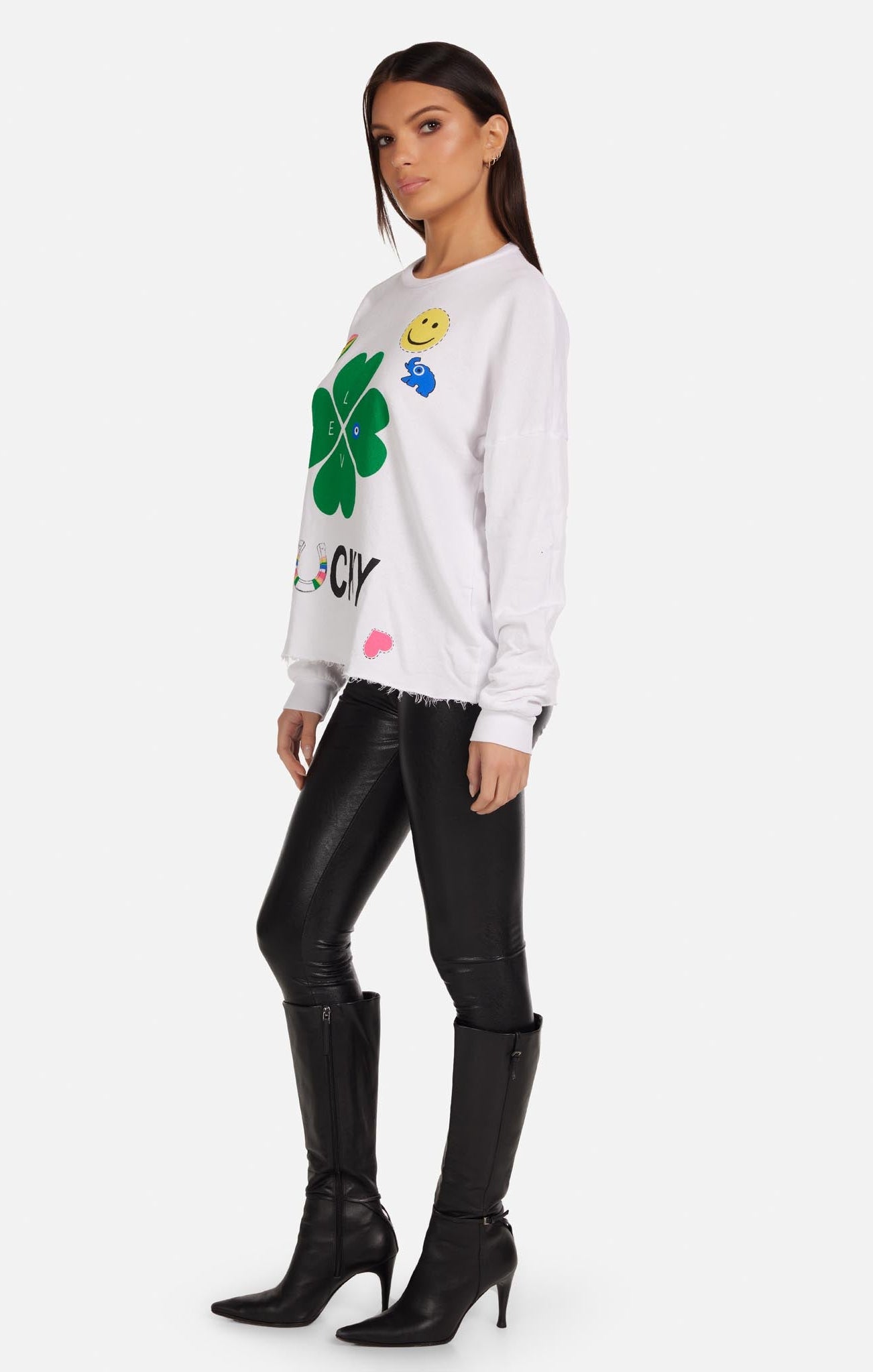 Lauren Moshi Lee Lucky Clover Sweater Sweater by Lauren Moshi as seen on celebrities
