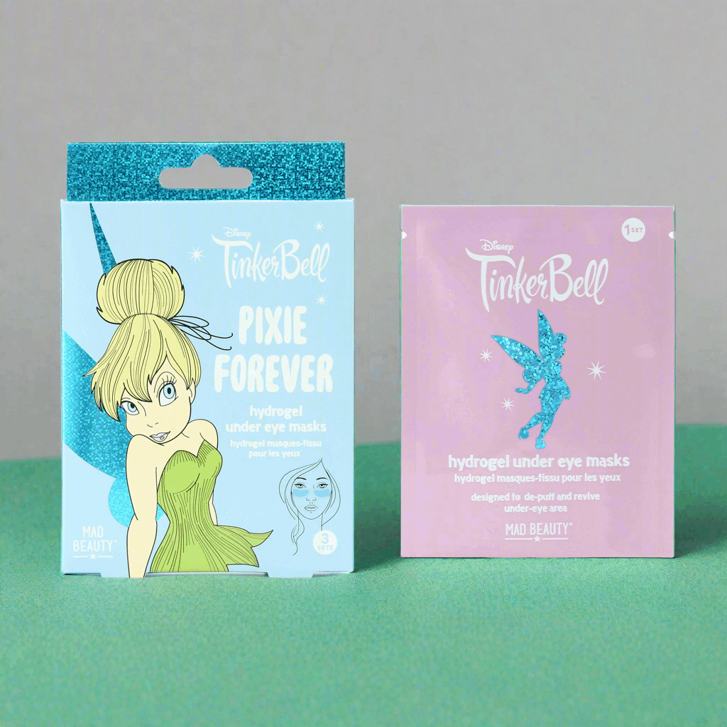 Disney TinkerBell Pixie Perfection Hydrogel Under Eye Patches Eye Pads by Mad Beauty as seen on celebrities