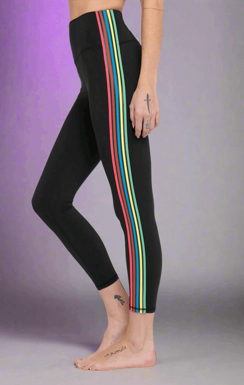 Spiritual Gangster Ada Stripe Leggings Leggings by Spiritual Gangster as seen on celebrities