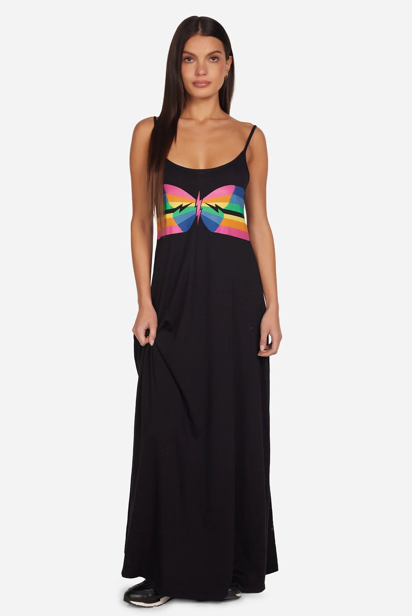 Lauren Moshi Berna Butterfly Stripes Maxi Dress