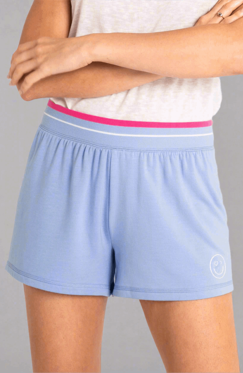 PJ Salvage Choose Happy Blue PJ Shorts Pyjamas by PJ Salvage as seen on celebrities