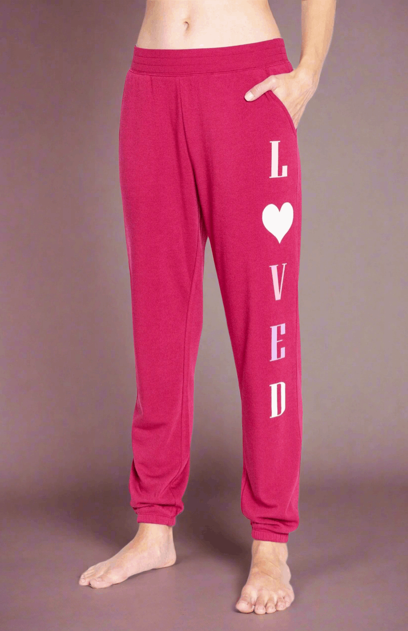 PJ Salvage Feeling Loved Sweatpants Jogger Bottoms by PJ Salvage as seen on celebrities