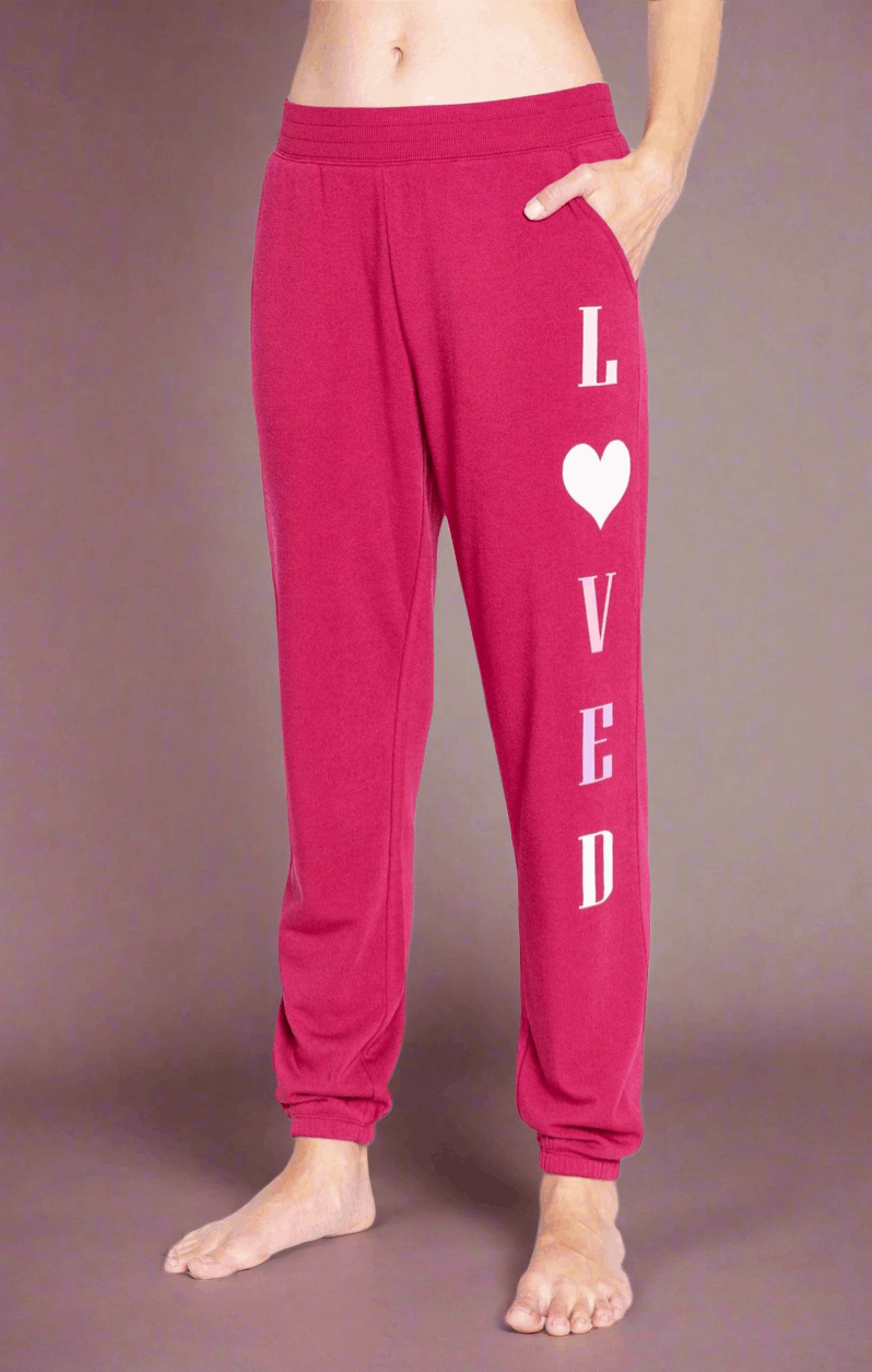 PJ Salvage Feeling Loved Sweatpants Jogger Bottoms by PJ Salvage as seen on celebrities