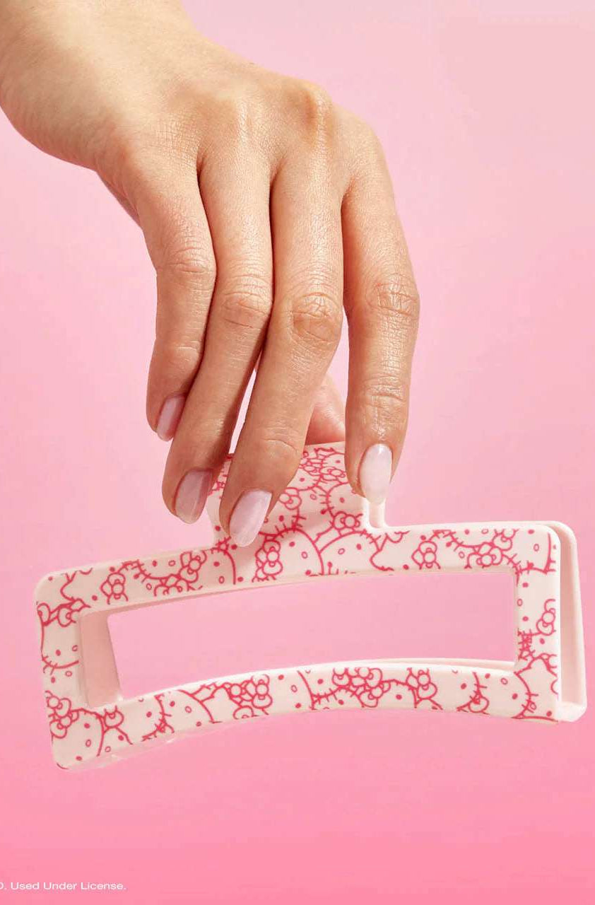 Hello Kitty x Kitsch Recycled Plastic Jumbo Open Shape Claw Clip Hair Band by Kitsch as seen on celebrities