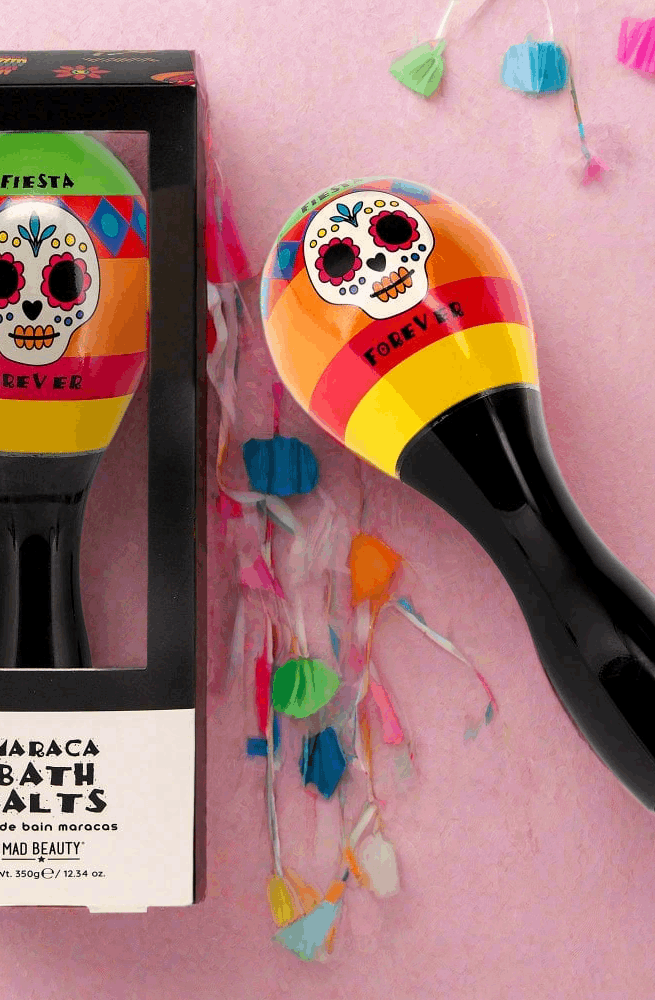 MAD Beauty Fiesta Forever Bath & Body Salts Maraca Bath Bombs by Mad Beauty as seen on celebrities