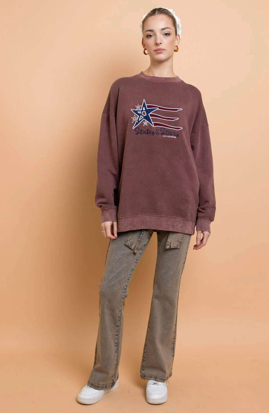 Daisy Street States and Stars Vintage Sweater Sweater by Daisy Street as seen on celebrities