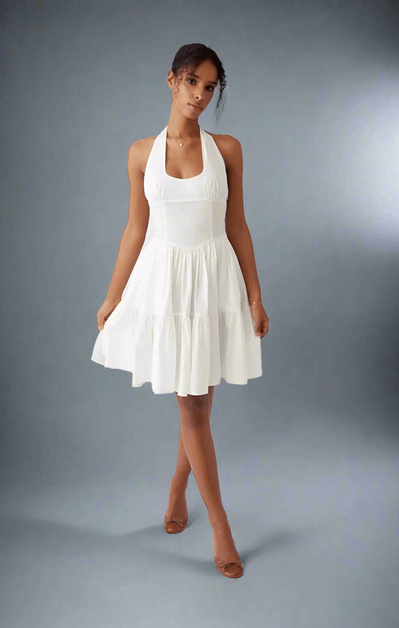 Frankies Bikinis Tulsa Halter Midi Dress as seen on Malin Andersson Maxi Dress by Frankies Bikinis as seen on celebrities