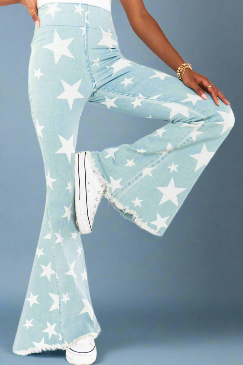 Show Me Your Mumu Berkeley Star Bells Flared Jeans by Show Me Your Mumu – Jeans – XS | Spoiled Brat UK