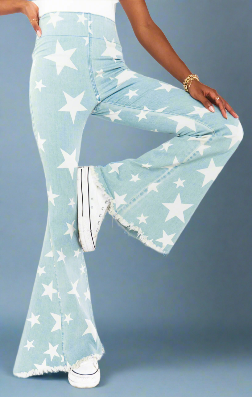 Show Me Your Mumu Berkeley Star Bells Flared Jeans by Show Me Your Mumu – Jeans – XS | Spoiled Brat UK