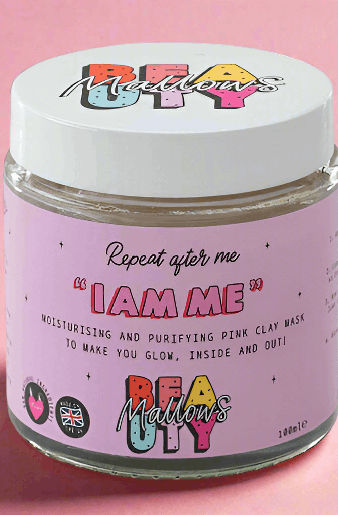 Mallows Beauty Hyaluronic Acid Pink Clay Face Mask Beauty Kit by Mallows Beauty as seen on celebrities