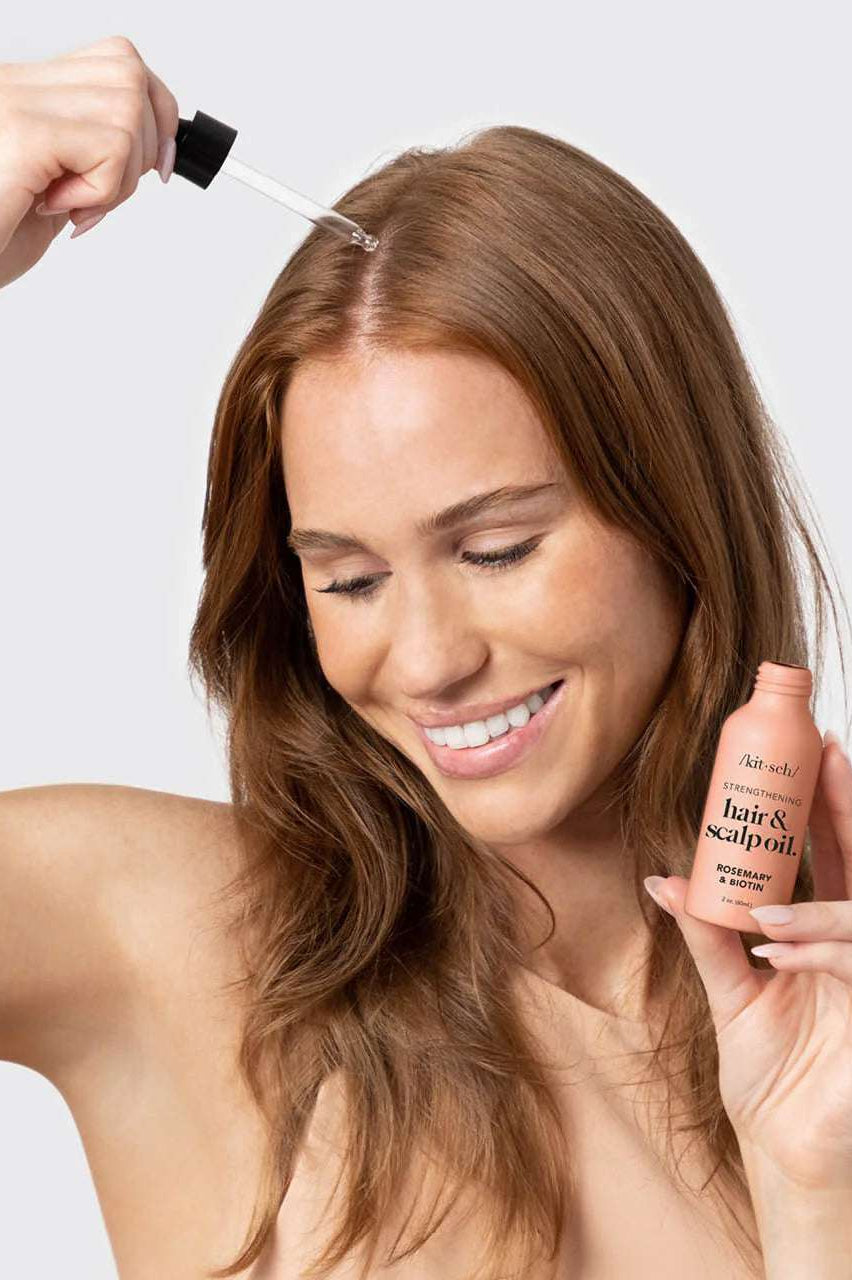 Kitsch Rosemary & Biotin Scalp & Hair Strengthening Oil Hair Conditioner by Kitsch as seen on celebrities