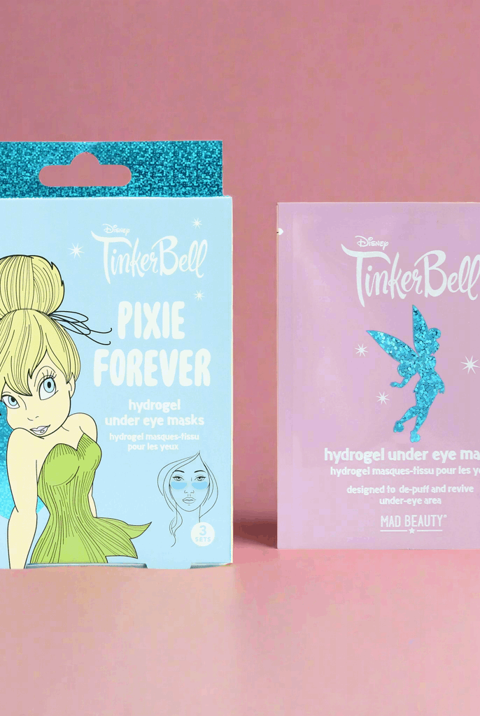 Disney TinkerBell Pixie Perfection Hydrogel Under Eye Patches Eye Pads by Mad Beauty as seen on celebrities