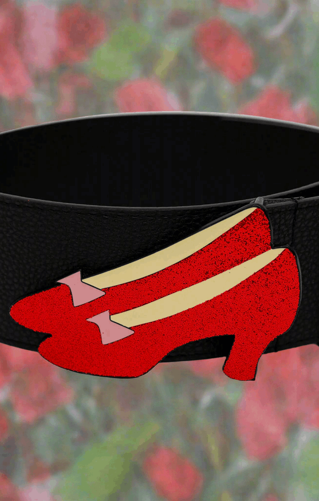 Buckle Down Wizard Of Oz Ruby Slippers Enamel Belt Belt by Buckle Down Products as seen on celebrities
