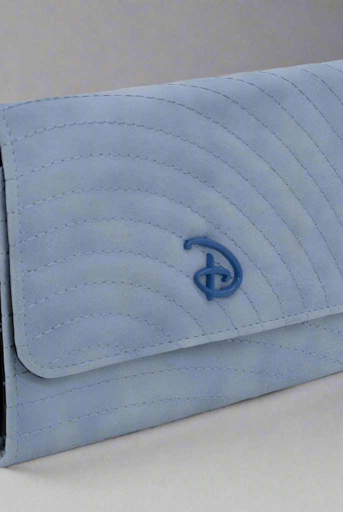Buckle Down Disney Logo Sky Blue Fold Over Wallet Wallet by Buckle Down Products as seen on celebrities