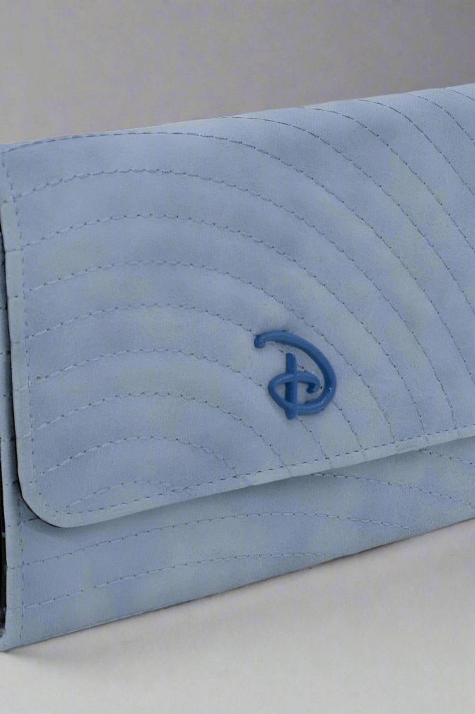 Buckle Down Disney Logo Sky Blue Fold Over Wallet Wallet by Buckle Down Products as seen on celebrities