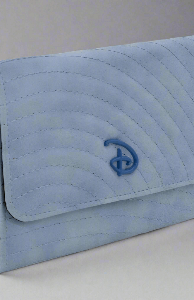 Buckle Down Disney Logo Sky Blue Fold Over Wallet Wallet by Buckle Down Products as seen on celebrities