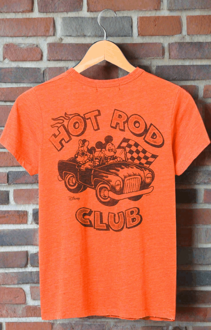 Junk Food Disney Mickey & Minnie Hot Rod Original Tee T-Shirt by Junk Food as seen on celebrities