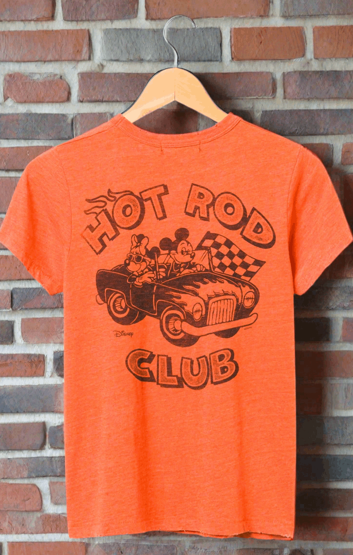 Junk Food Disney Mickey & Minnie Hot Rod Original Tee T-Shirt by Junk Food as seen on celebrities