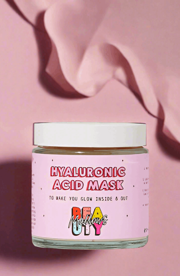 Mallows Beauty Hyaluronic Acid Pink Clay Face Mask Beauty Kit by Mallows Beauty as seen on celebrities