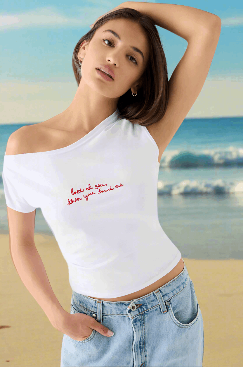 Frankies Bikinis Starlight Cotton Tee Top by Frankies Bikinis as seen on celebrities
