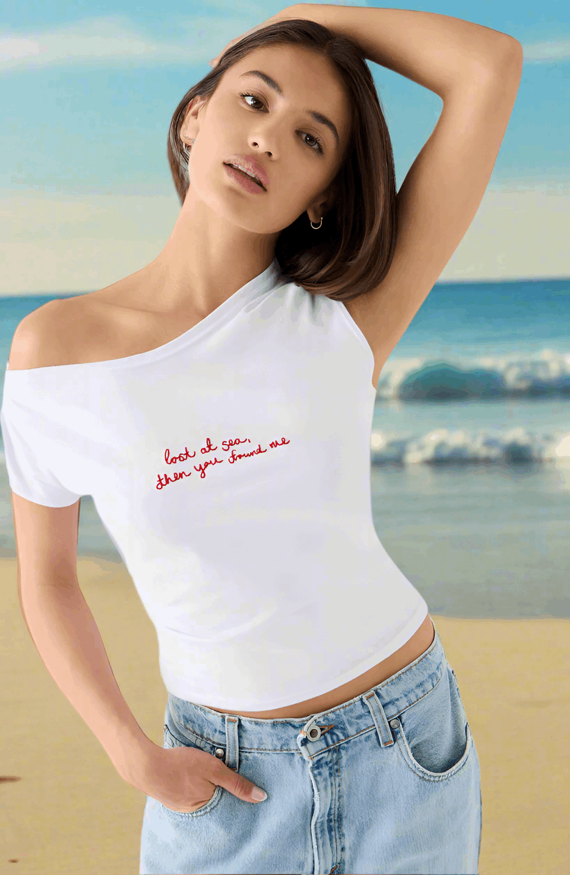 Frankies Bikinis Starlight Cotton Tee Top by Frankies Bikinis as seen on celebrities