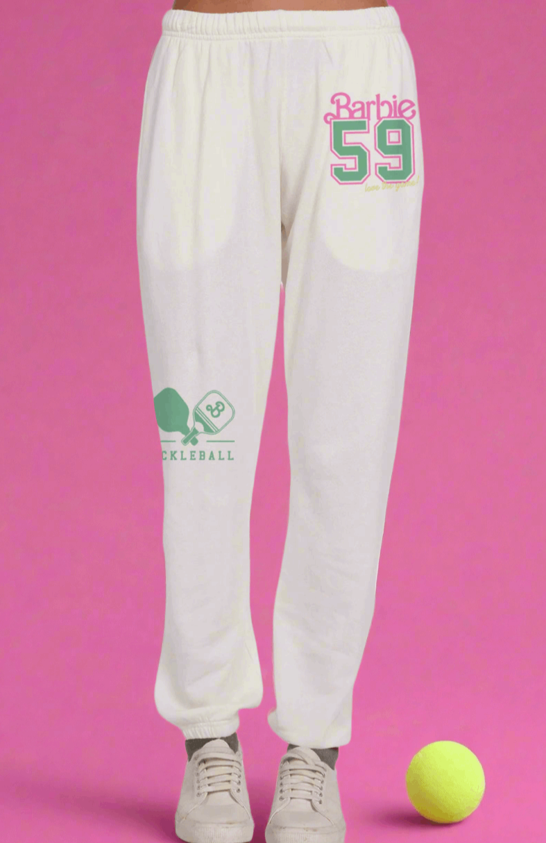 Lauren Moshi Chantria Barbie Pickleball Sweatpants Sweatpants by Lauren Moshi as seen on celebrities