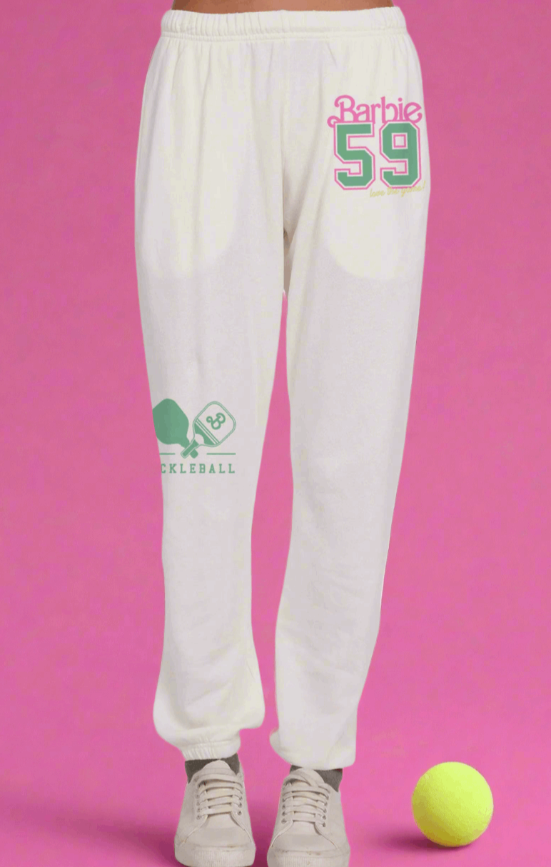 Lauren Moshi Chantria Barbie Pickleball Sweatpants Sweatpants by Lauren Moshi as seen on celebrities