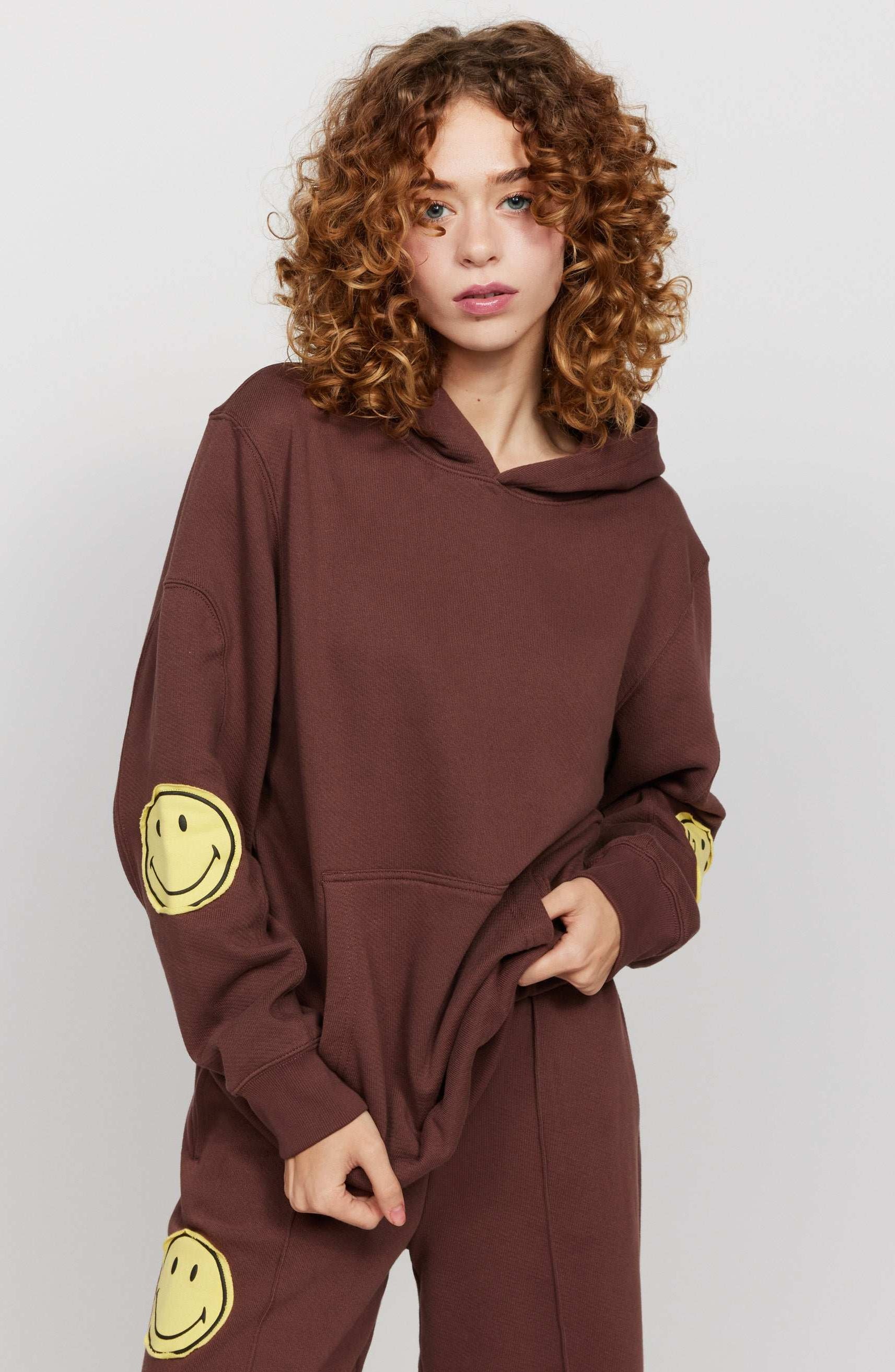 Samii Ryan Smiley® Oversized Hoodie Hooded Sweatshirt by Samii Ryan as seen on celebrities