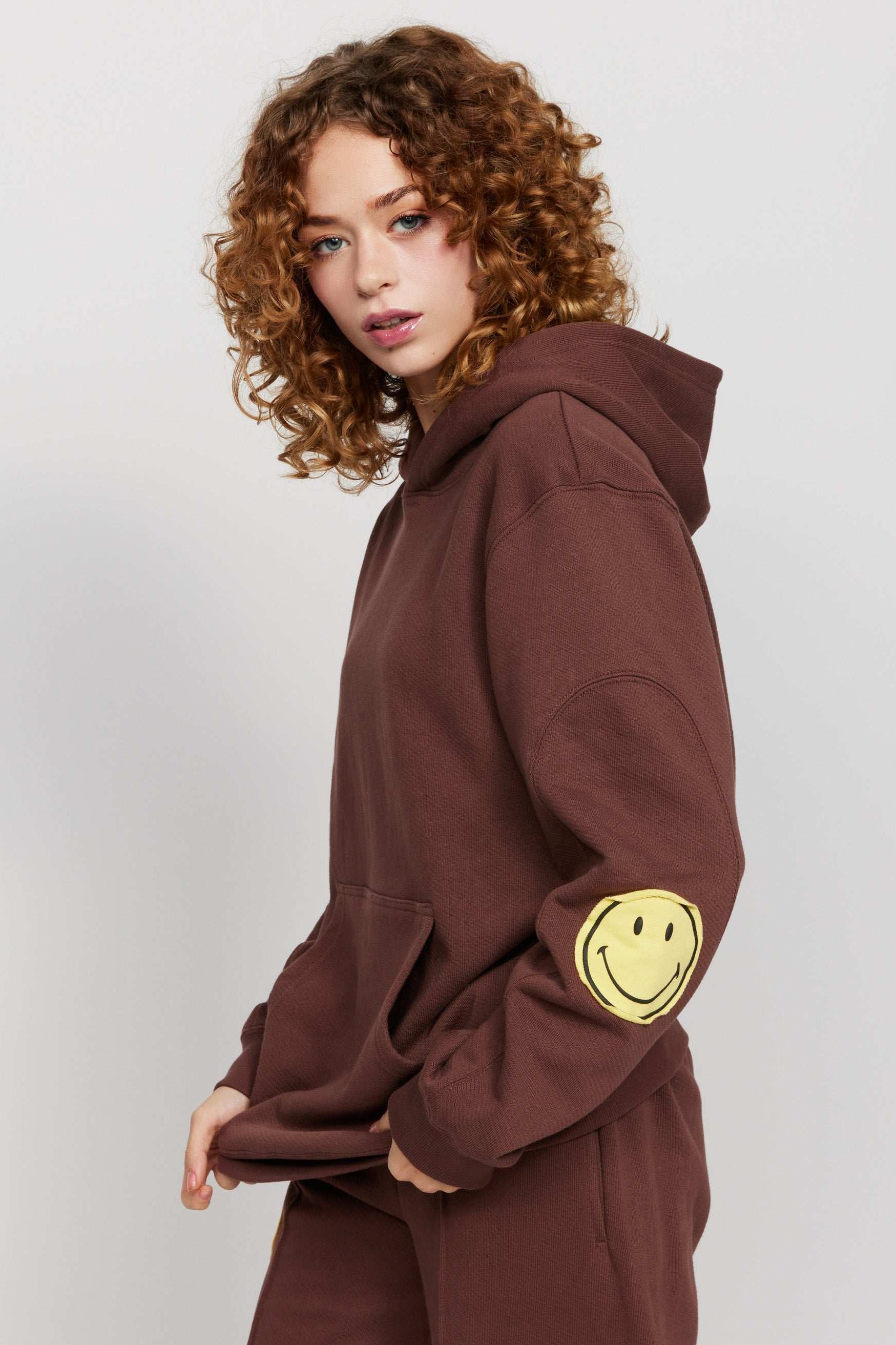 Samii Ryan Smiley® Oversized Hoodie Hooded Sweatshirt by Samii Ryan as seen on celebrities