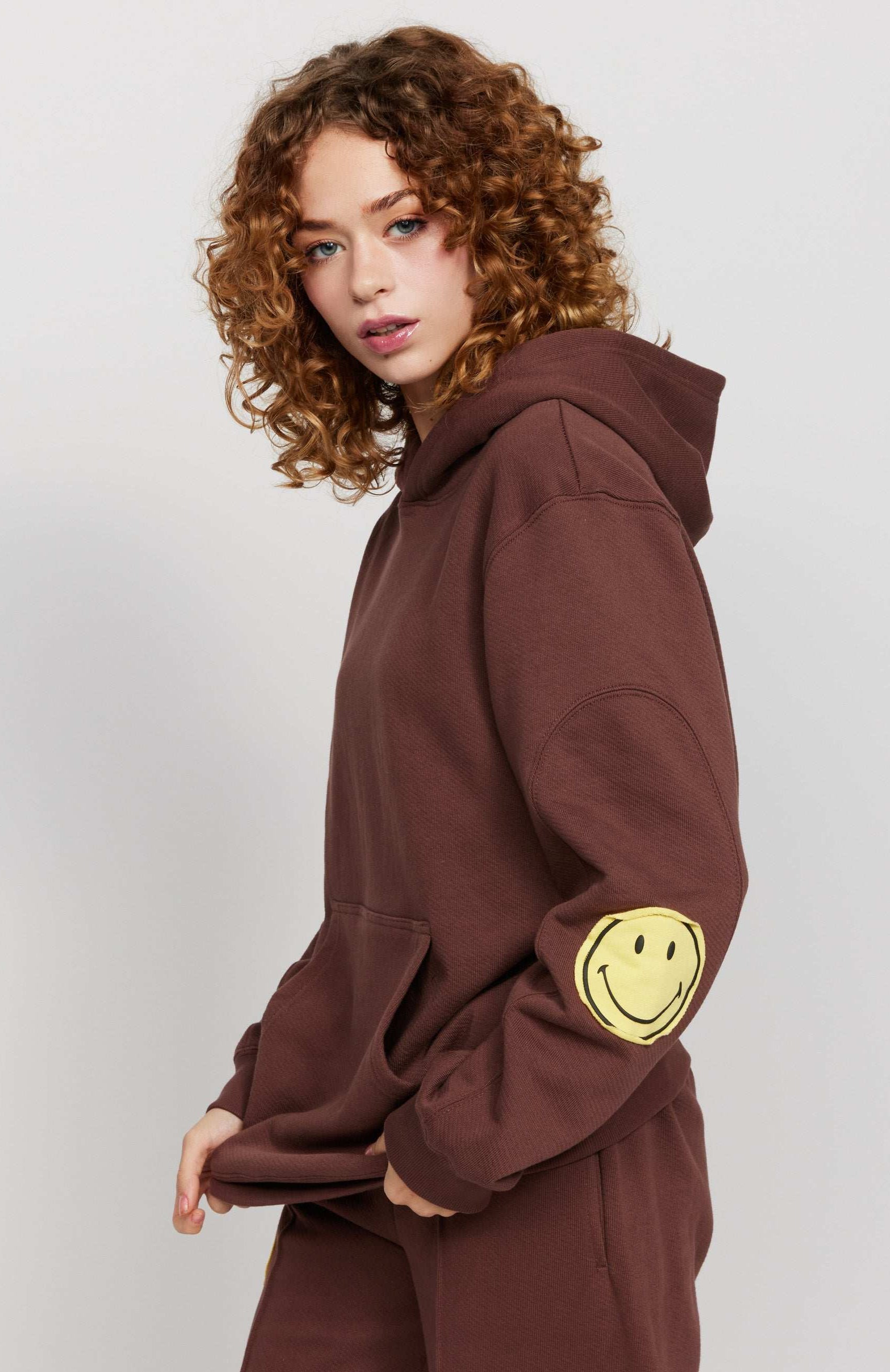 Samii Ryan Smiley® Oversized Hoodie Hooded Sweatshirt by Samii Ryan as seen on celebrities