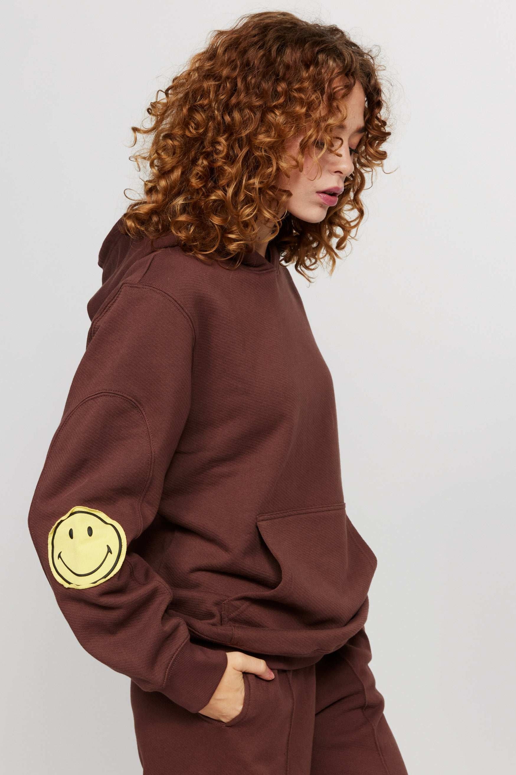 Samii Ryan Smiley® Oversized Hoodie Hooded Sweatshirt by Samii Ryan as seen on celebrities