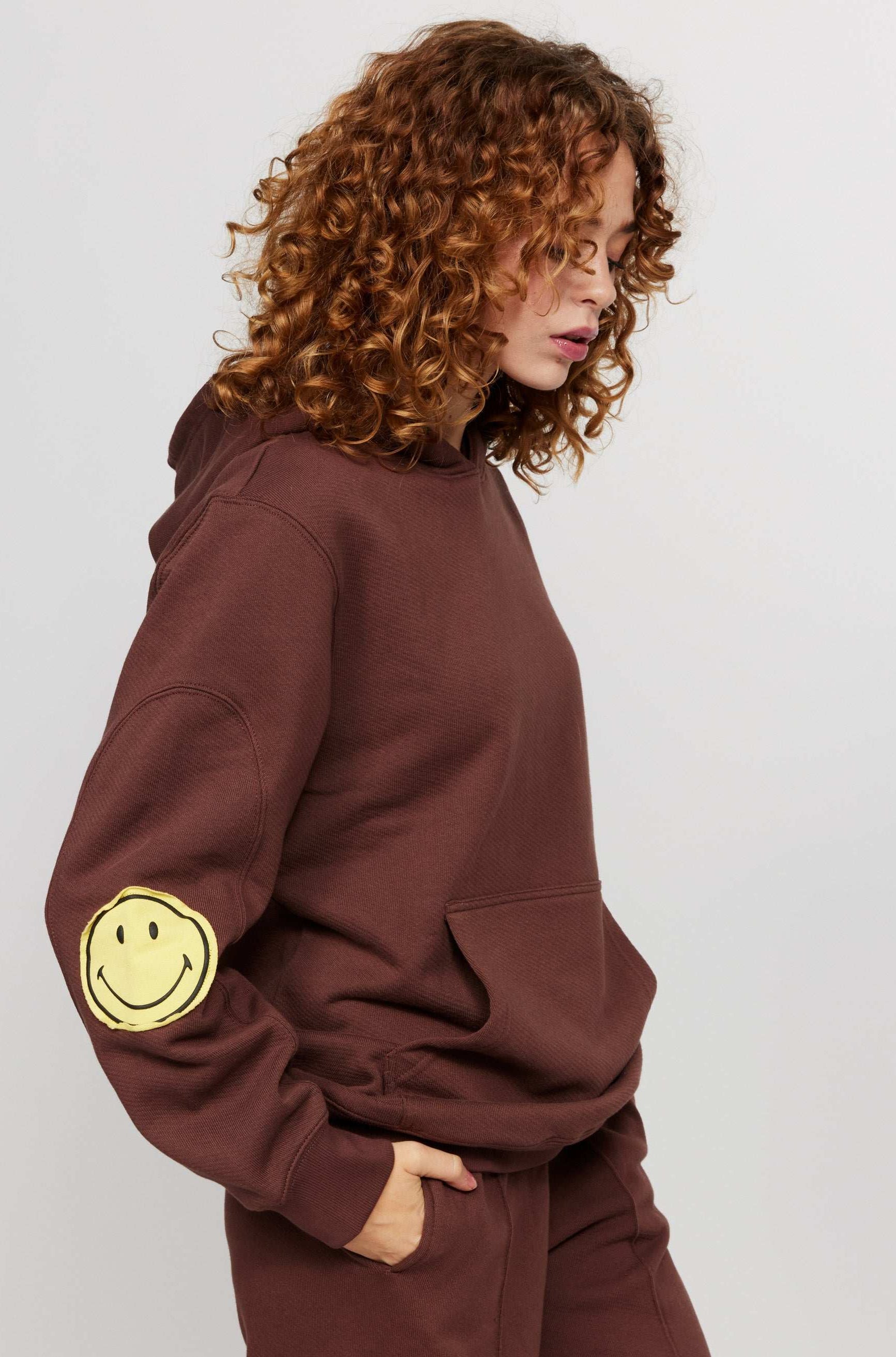 Samii Ryan Smiley® Oversized Hoodie Hooded Sweatshirt by Samii Ryan as seen on celebrities