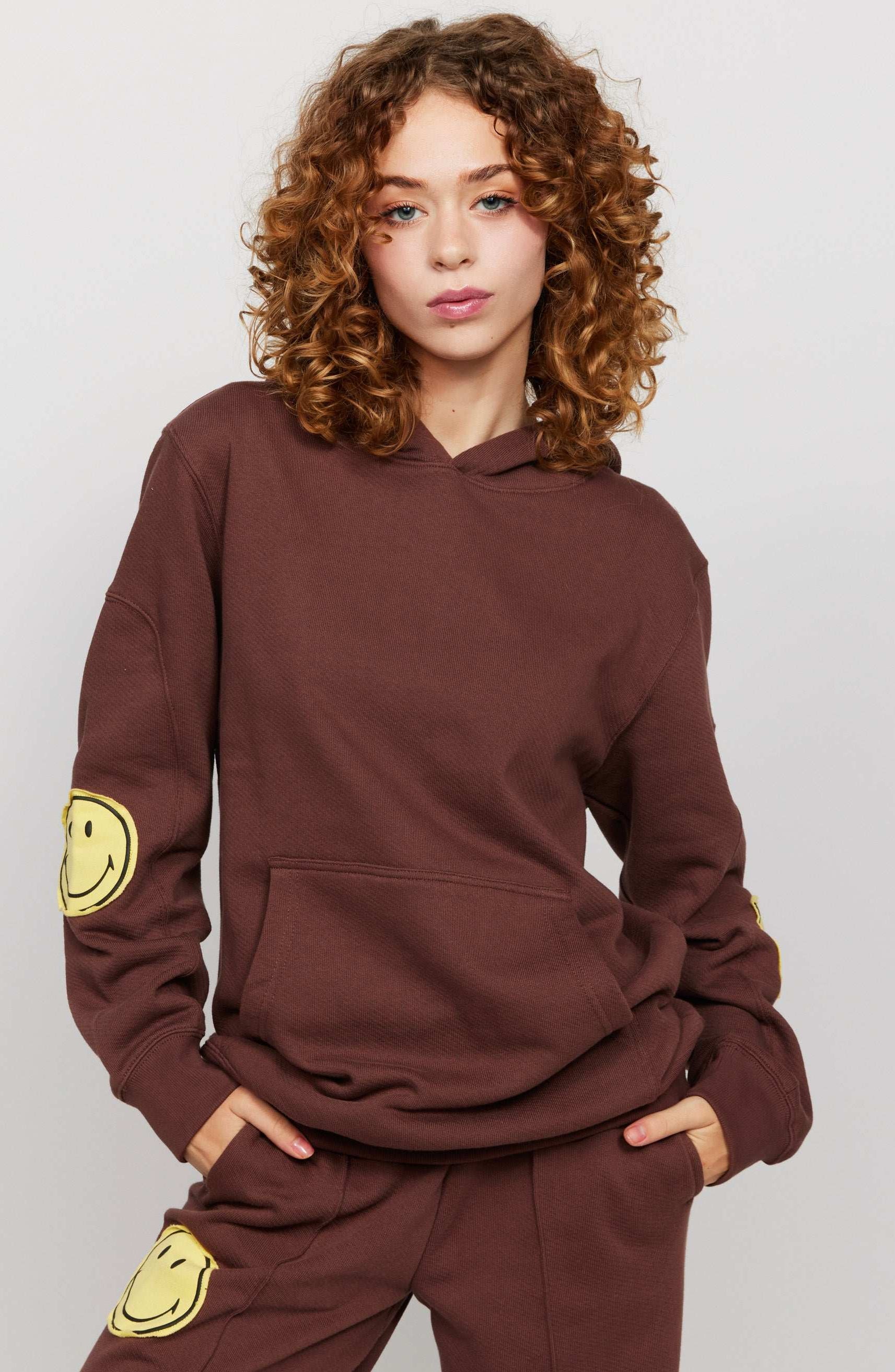 Samii Ryan Smiley® Oversized Hoodie Hooded Sweatshirt by Samii Ryan as seen on celebrities