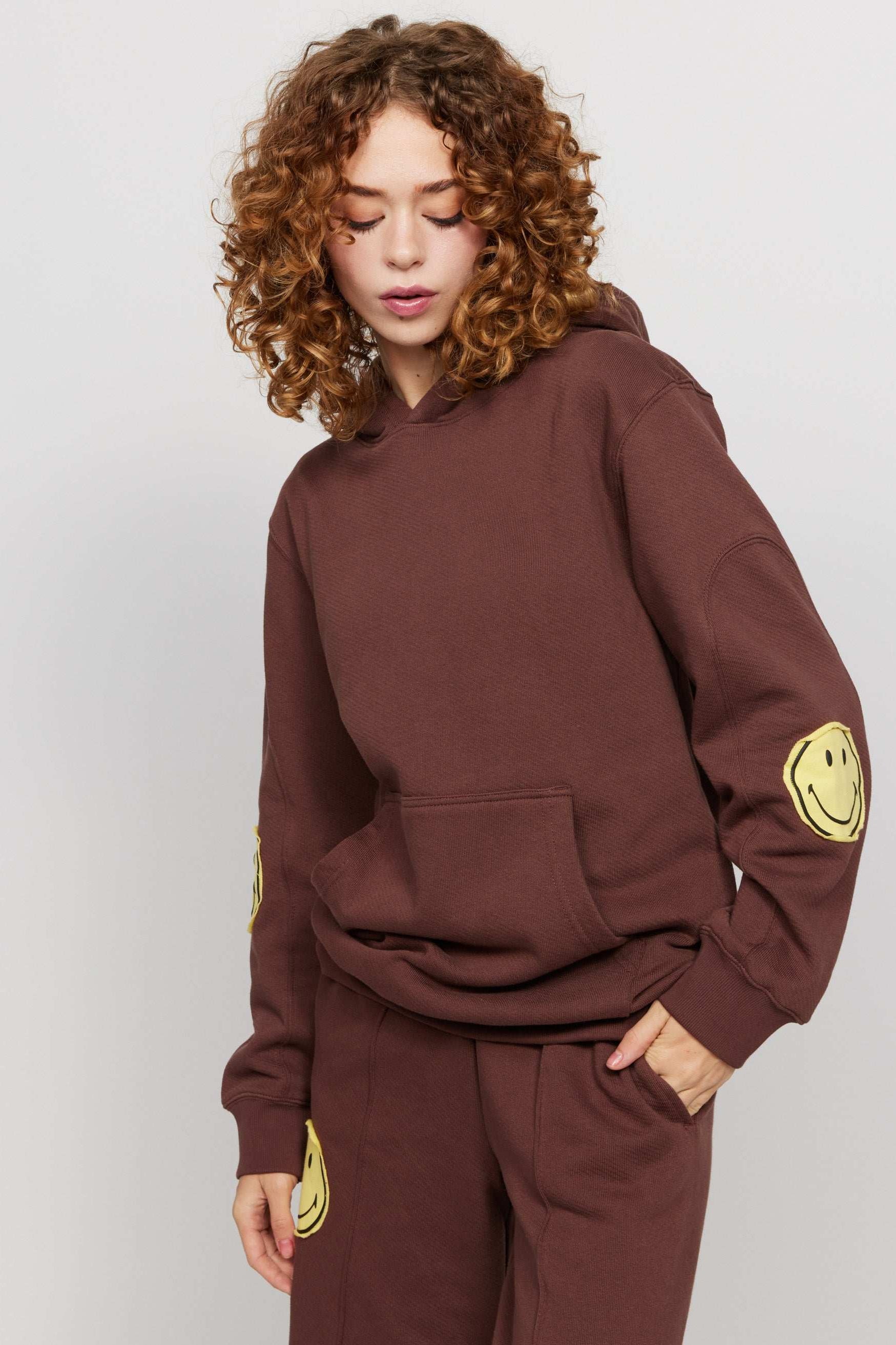 Samii Ryan Smiley® Oversized Hoodie Hooded Sweatshirt by Samii Ryan as seen on celebrities