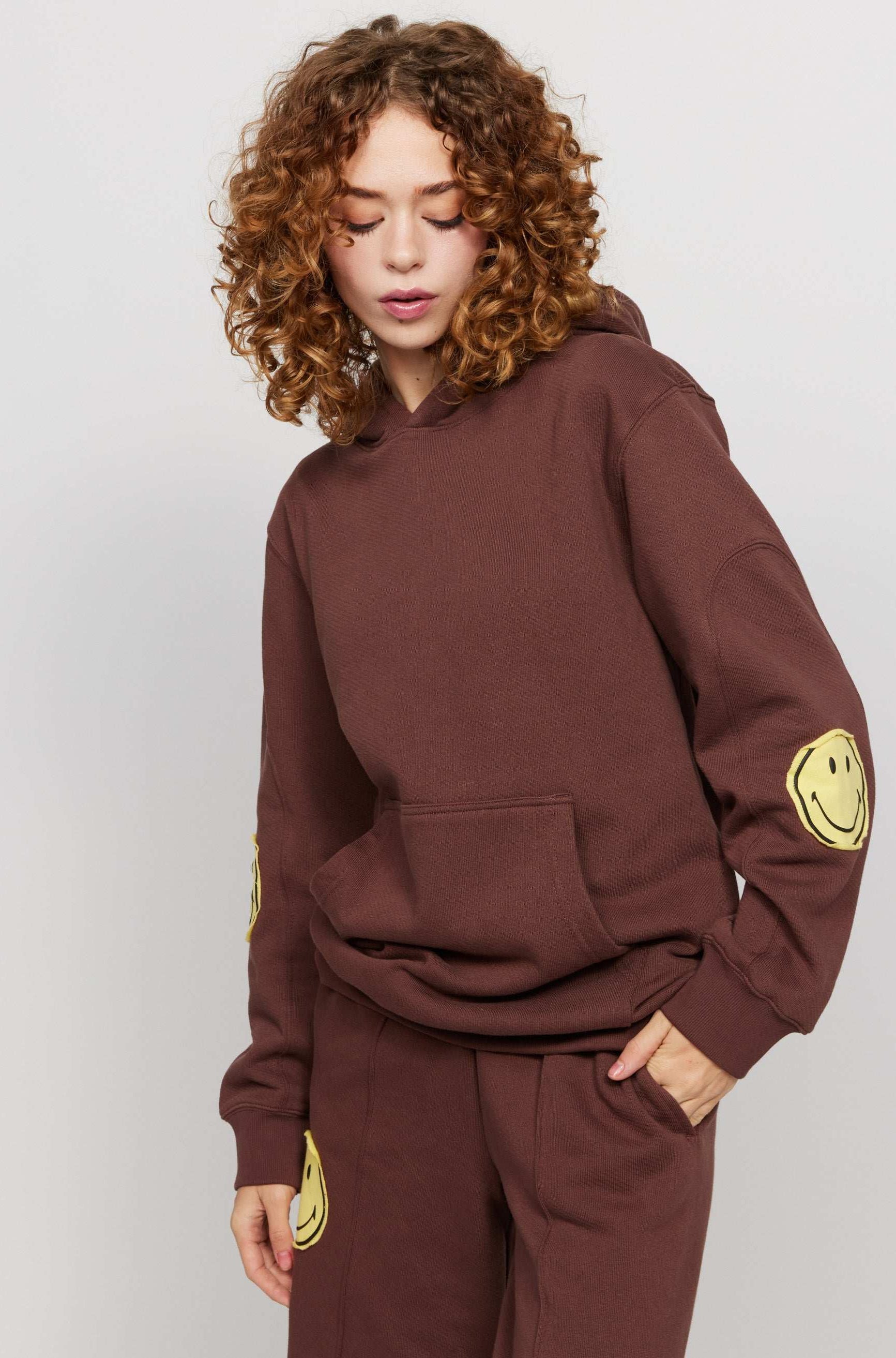 Samii Ryan Smiley® Oversized Hoodie Hooded Sweatshirt by Samii Ryan as seen on celebrities