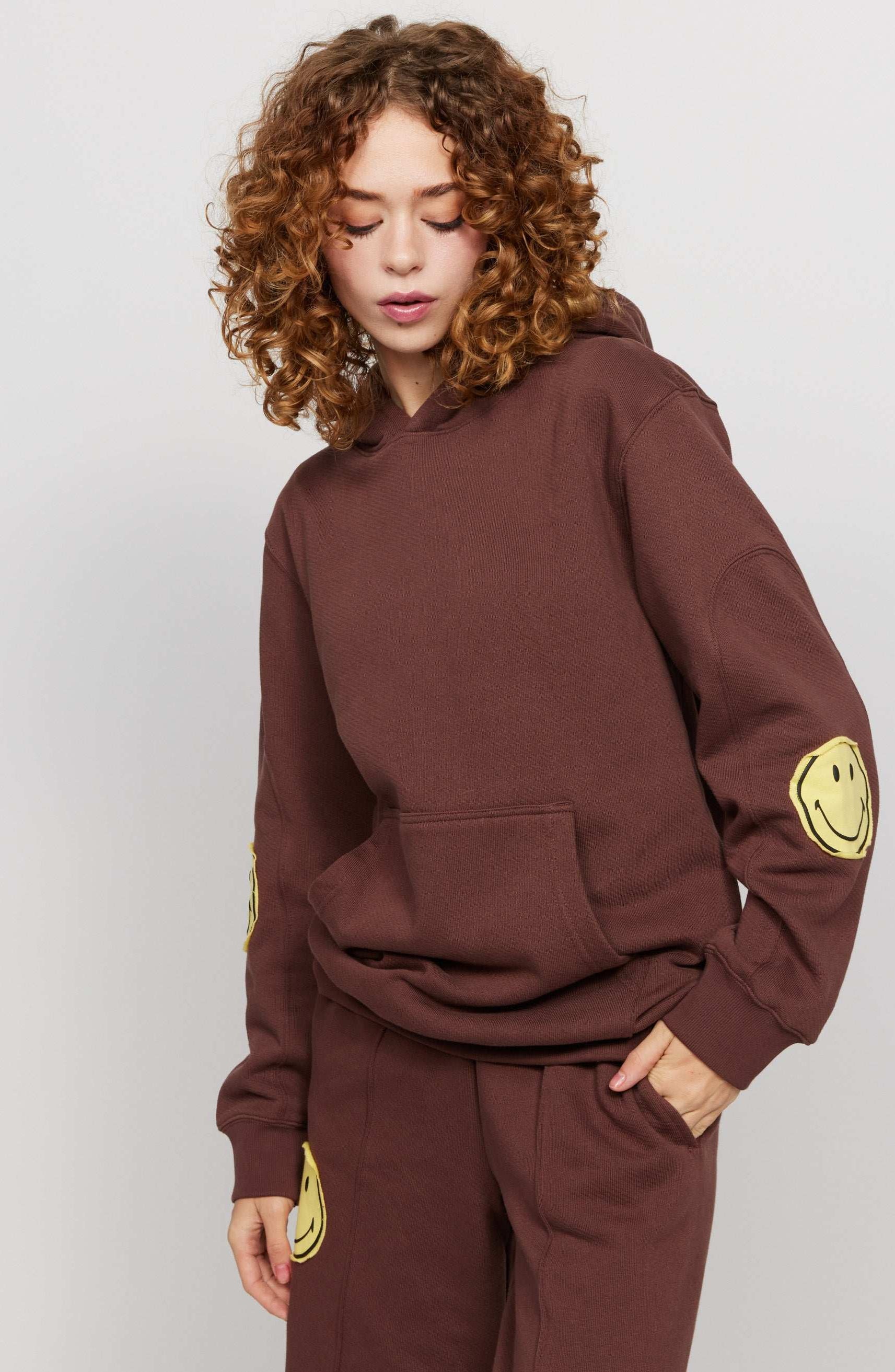 Samii Ryan Smiley® Oversized Hoodie Hooded Sweatshirt by Samii Ryan as seen on celebrities