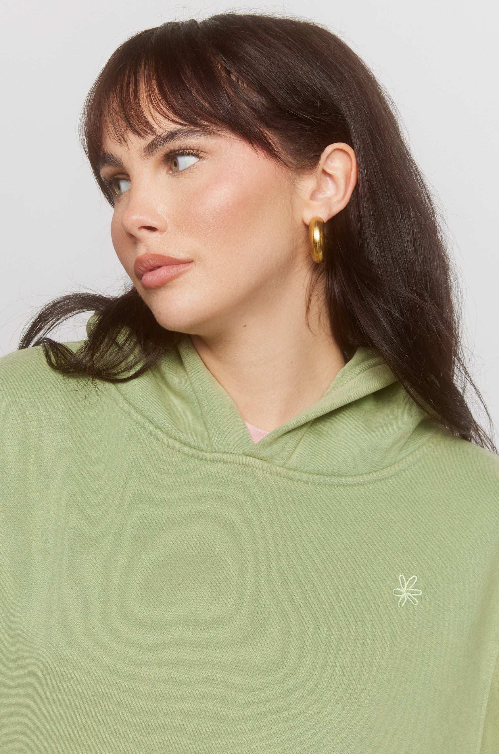 Samii Ryan Olive Hoodie Hooded Sweatshirt by Samii Ryan as seen on celebrities