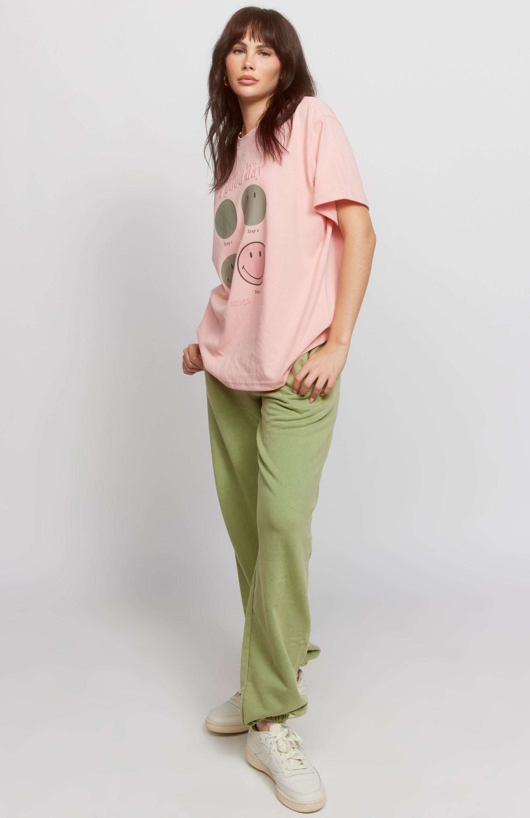 Samii Ryan Smiley® Good Day Oversized Tee T-Shirts by Samii Ryan as seen on celebrities