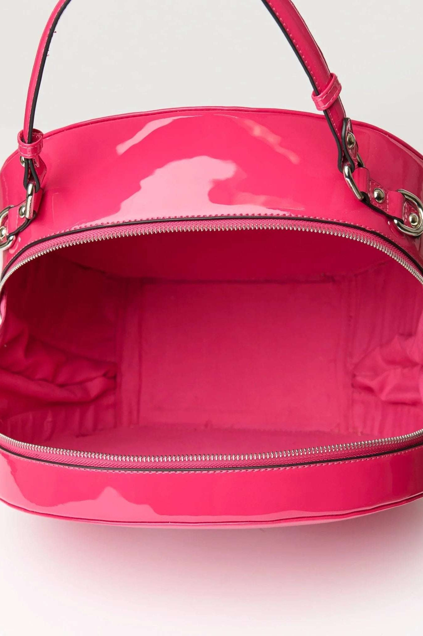 Barbie X Unique Vintage 1950s Pink Leatherette Commuter Set Circle Bag Cross Body Bag by Unique Vintage as seen on celebrities
