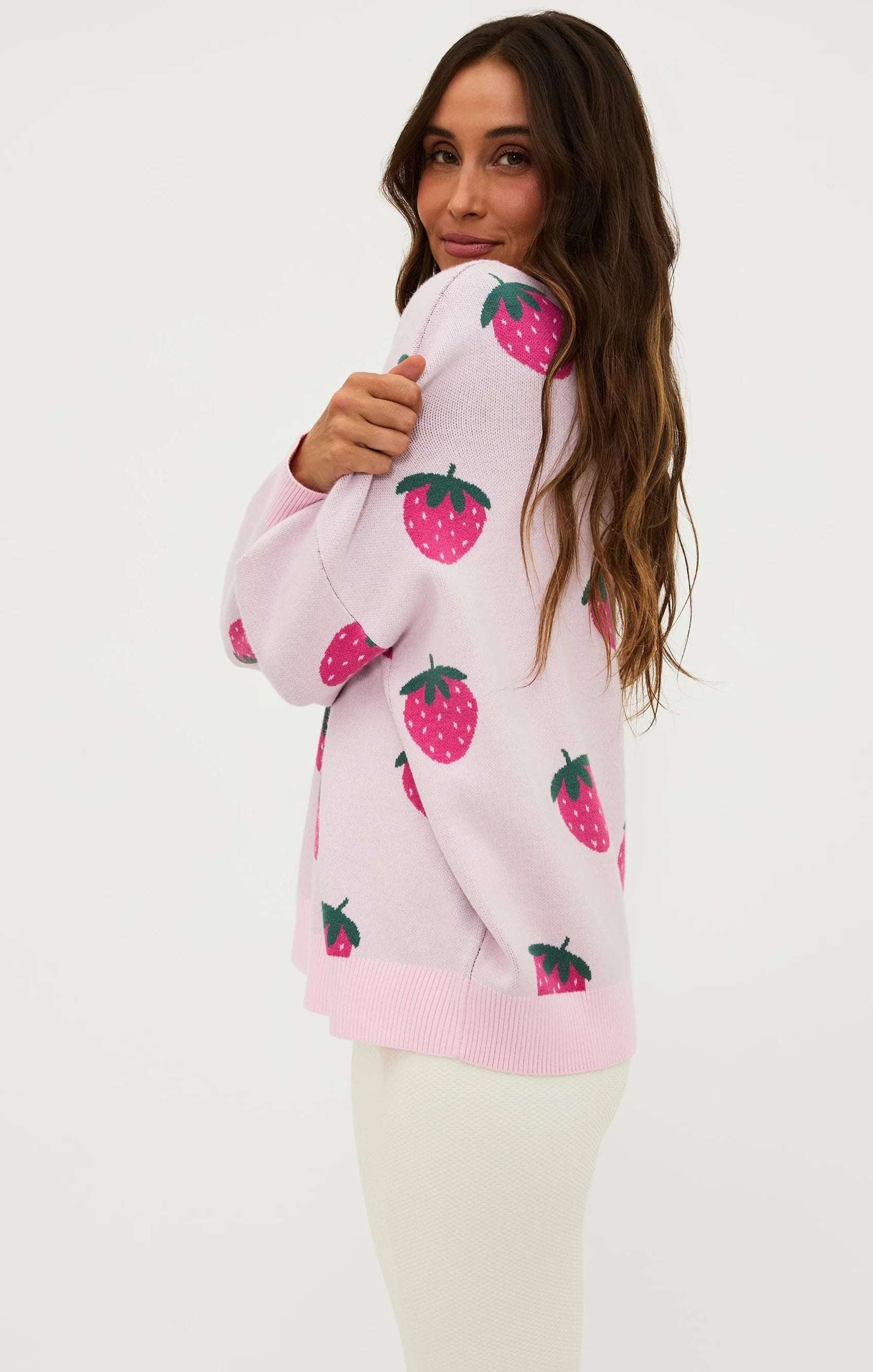 Beach Riot Joey Strawberry Sweatshirt Jumper by Beach Riot as seen on celebrities