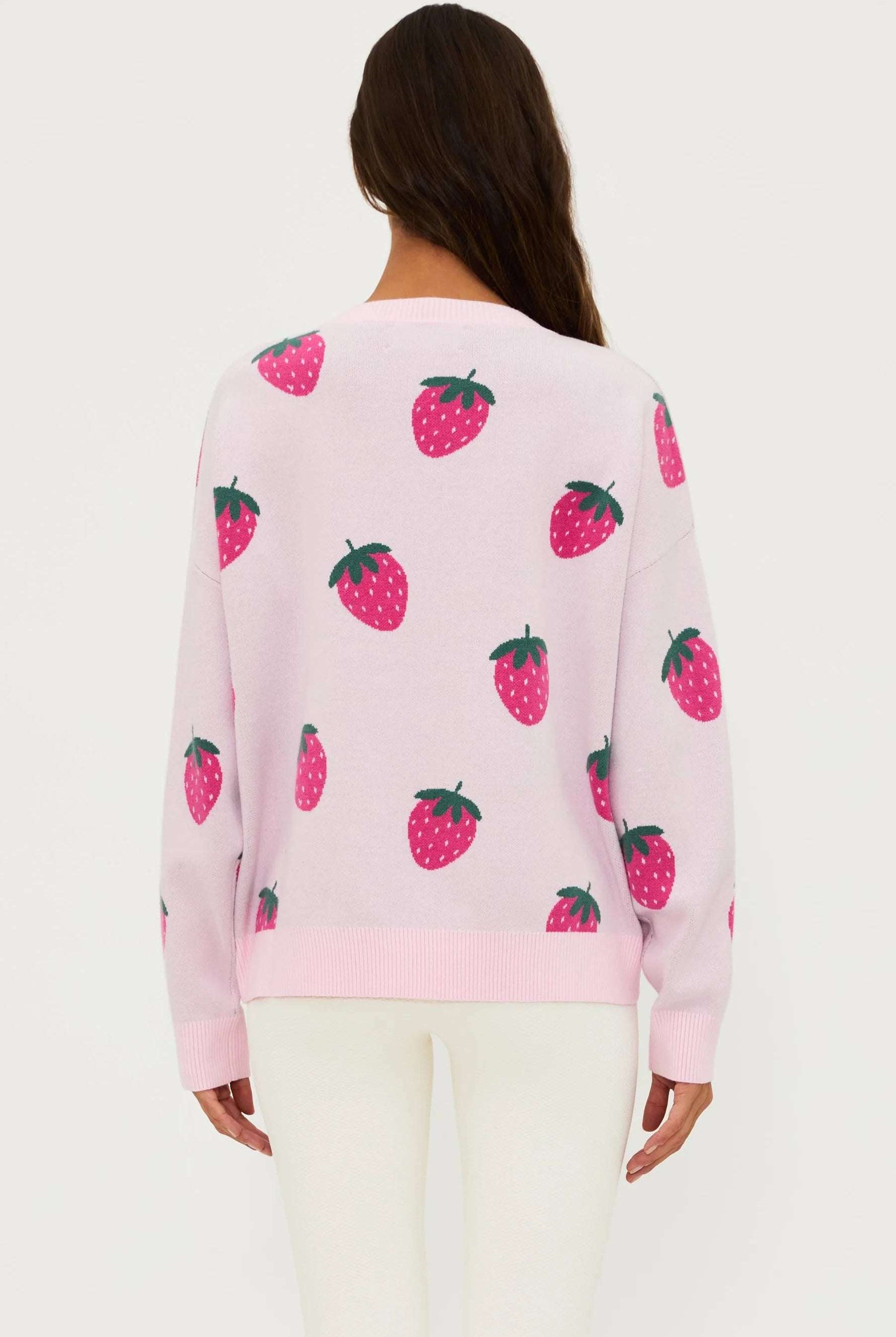 Beach Riot Joey Strawberry Sweatshirt Jumper by Beach Riot as seen on celebrities