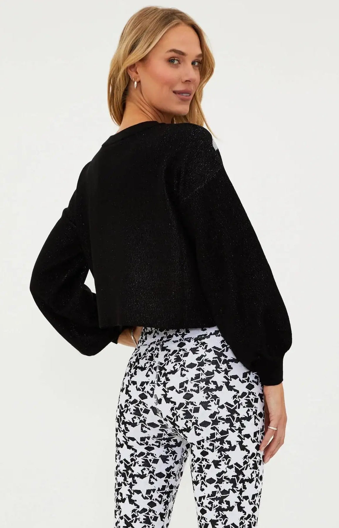 Beach Riot Ava Silver Star Sweater as seen on Malin Andersson Sweater by Beach Riot as seen on celebrities