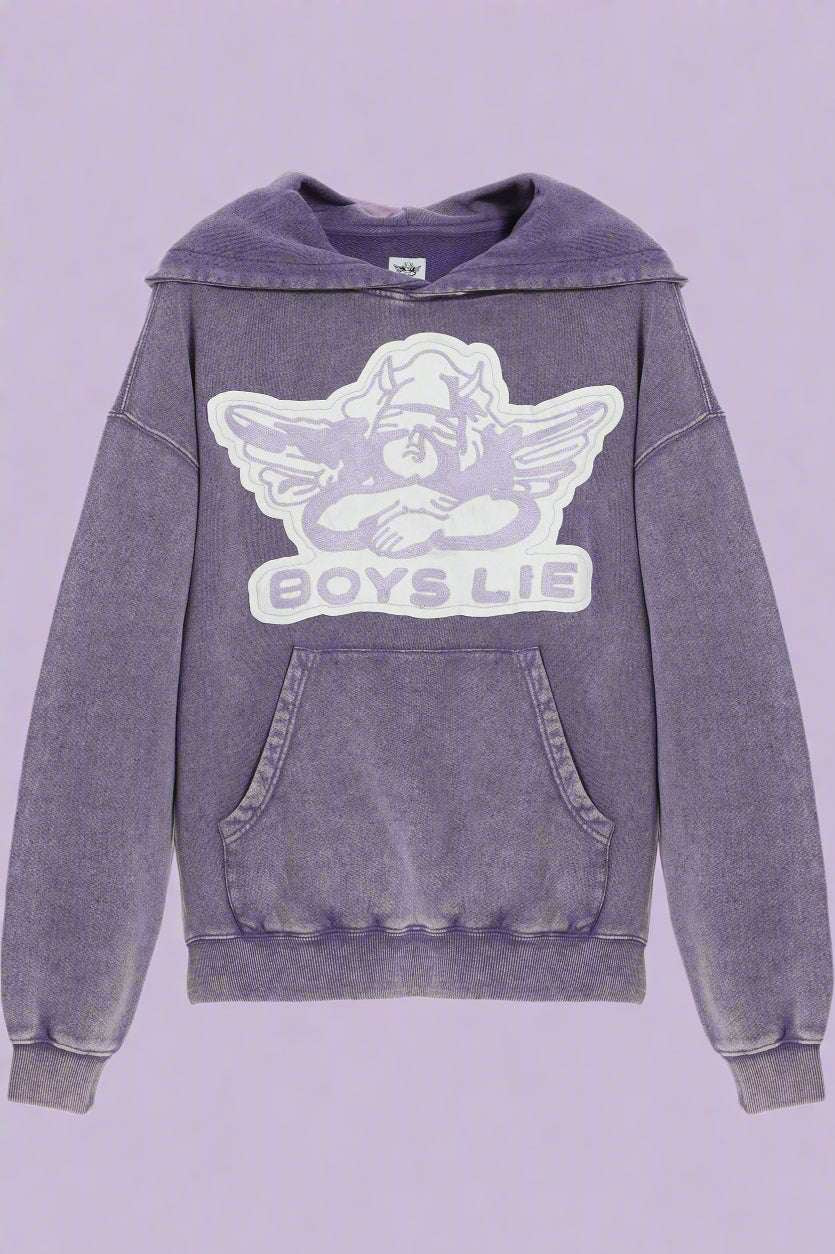 Boys Lie Aura Let Love Guide My Way Racer Hoodie Hooded Sweatshirt by Boys Lie as seen on celebrities